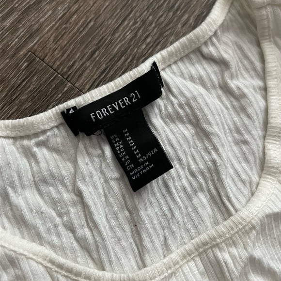 Forever 21 White Ribbed Tank Top - Picture 2 of 2
